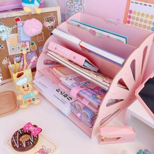 Wooden File Organiser Office Desktop Stationery Expanding Filling Rack Tray Holder Organiser for A4 Paper, Letter, Magazine