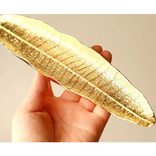 Leaf Incense Holder Long Leaves Ash Catcher Alloy Aromatic Censer Crafts Decorative Meditation Decor Office Home Decoration
