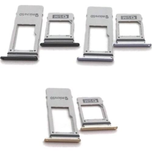 For Samsung Galaxy A8 2018 SM-A530/Galaxy A8+ 2018 SM-A730 SIM And MicroSD Memory Card Tray Holder Silver Black Gold Rose Gold