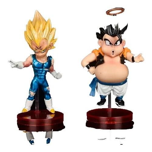 Dragon Ball Q version Gogeta Veku Fighting Standing Collection Hand-made Car Decoration Ornaments Birthday Christmas Gift Toys