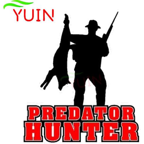 Predator Hunter Wolf Fox Coyote Hunting Car Sticker Motorcycle Accessories PVC Decoration High Quality Waterproof Decal 15*14cm