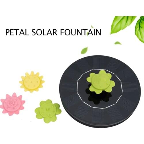 Creative Flowers Panel Solar Powered Fountain Bird Pool Upgraded Garden Floating Water Fountain Pump for Bird Bath Fish Tank