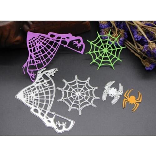 SCD422 Spider Web Metal Cutting Dies For Scrapbooking Stencils DIY Album Cards Decoration Embossing Folder Craft Die Cuts Tools