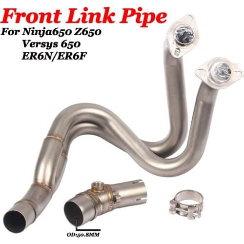 Motorcycle Slip Modified Exhaust Muffler Front Half Connection Pipe Connection For Kawasaki Er6N Versys 650 Z650 Ninja 650