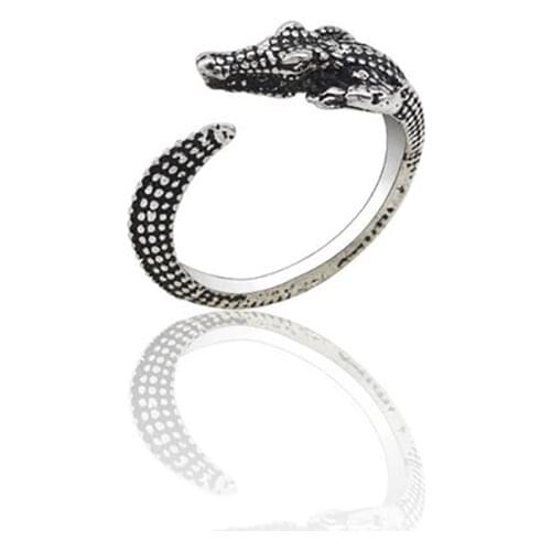 Fashionable And Delicious Adjustable Crocodile-shaped Ring Mens And Womens Jewelry Finger Animal Ring
