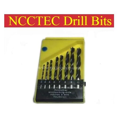 [8 pcs per set] a package of 3mm 4mm 5mm 6mm 7mm 8mm 9mm10mm screws drill bits | woodworking Spiral drill tools FREE shipping