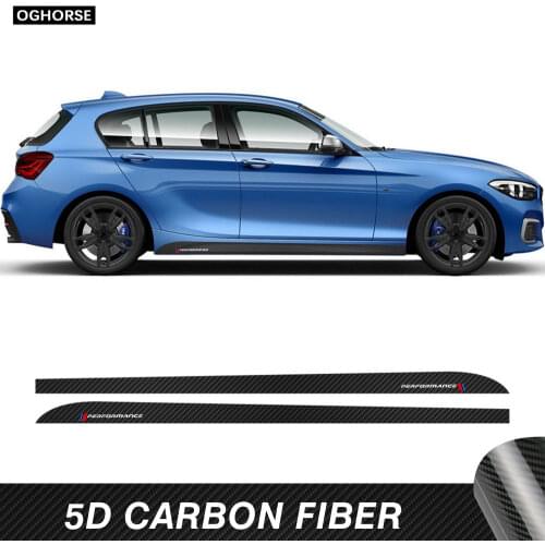 2pcs for for BMW 1 Series F40 M Sport M Performance Side Skirt Sill Stripe Decals Stickers Accessories
