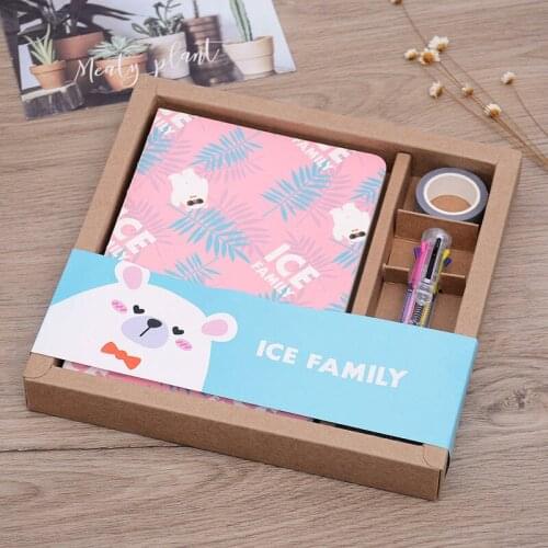 2021 New Notebook Cute Creative Hand Ledger Gift Box Set Gift Bag Student Notebook Weekly Planner Journal Notebook