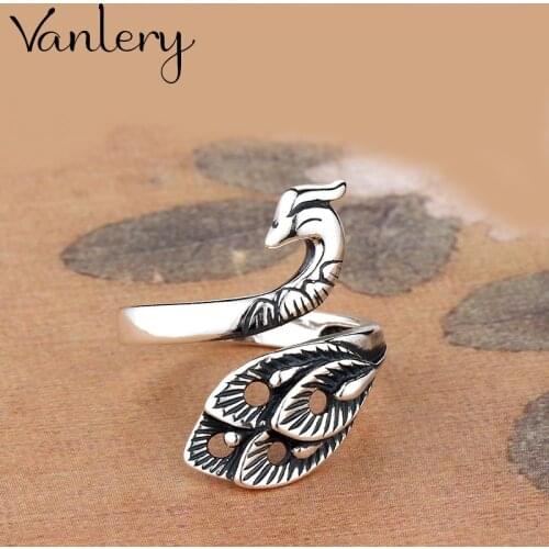 New Fashion Gothic Peacock Rings For Women Wedding Rings Fashion Jewelry Ladies Accessories Boho Jewelry 2021