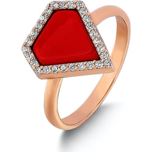 Silver Multi Stone Ring With Red Agate Gemstone High Quality Fashionable Homemade Vintage Men Jewelry 925 Sterling Silver