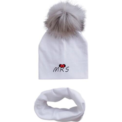 Infant toddler Baby Hat Girl lovely bow Butterfly Knot Melamed Cap cotton bonnet Collar Scarf set hat for girls childrens Hat