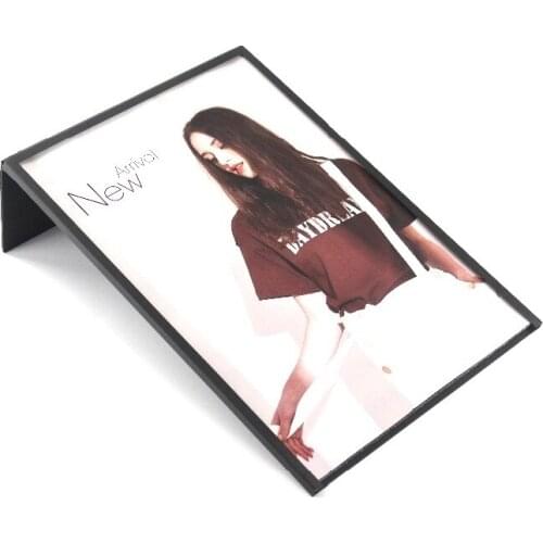 A4 Black Poster Rack White Photo Frame Stand Metal Photo Frame Advertising KT Poster Holder Display Rack Table Poster Stand L