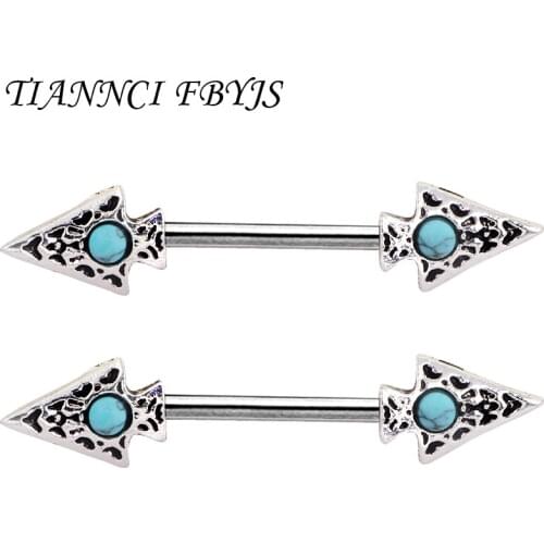 TICNCI FBYJS Silver Brozne Spike Bead 2017 New Style Tragus Ear Carlitage Body Jewelry Nipple Piercing Bar