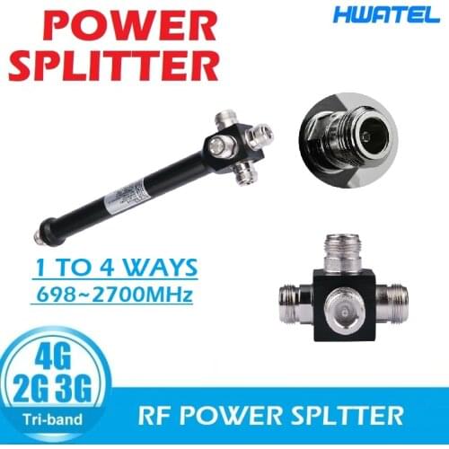 800-2700mhz 1 TO 4 ways Divider N Female Connector Cavity Splitter RF power splitter for 2G 3G 4G LTE Signal Booster Antenna