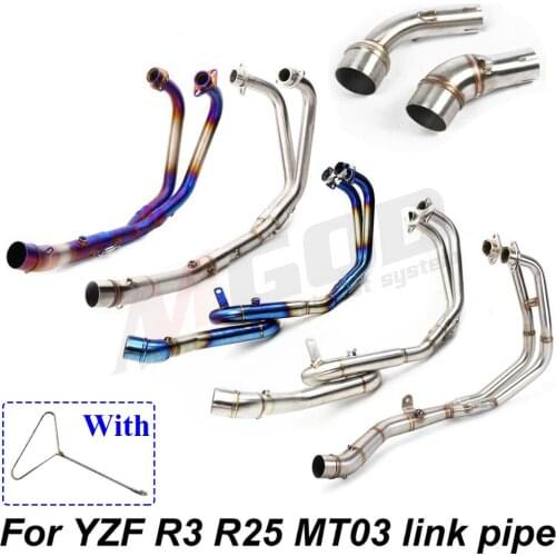 Motorcycle Exhaust Escape Moto Modified Full Systems Front Middle Link Pipe Muffler DB Killer Slip on For Yamaha YZF R3 R25 MT03