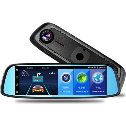 8-inch 4G Rearview Mirror Driving Recorder 1080P Back-up ADAS Android Navigator Bluetooth Electronic Dog car security camera