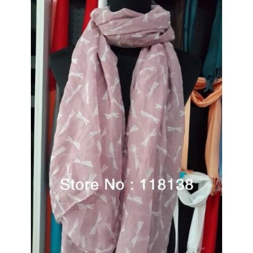 Ladies Dragonfly Animal Print Scarf Shawl Wrap 180*110cm , Free Shipping