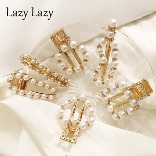 Fashion Natural Pearl Hair Clips Women Hair Barrette Fashion Hairpins Snap Barrettes Trendy Handmade Hair Styling Accessories