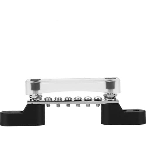 12~48V 2 Studs 6 Positions Bus Bar Electric Terminal Junction Block Bottom Plate Insulated For Trucks Caravans Buses Boats