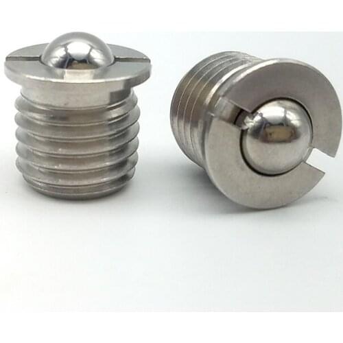 2pcs M5-M16 stainless steel flange bead positioning screw thread type press-in steps ball head plunger bolt