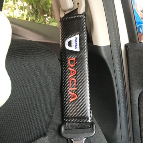 2PCS/set Car Styling Carbon fiber shoulder guard For Dacia Duster Logan MCV Sandero Stepway Dokker Lodgy Decoration