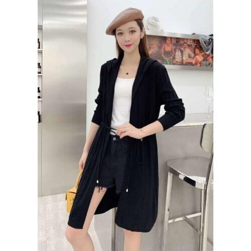 5 PCS Facotry Wholesale Women Sweaters coat long Sleeve cardigan Autumn winter Solid dress woman sweaters dress long coat