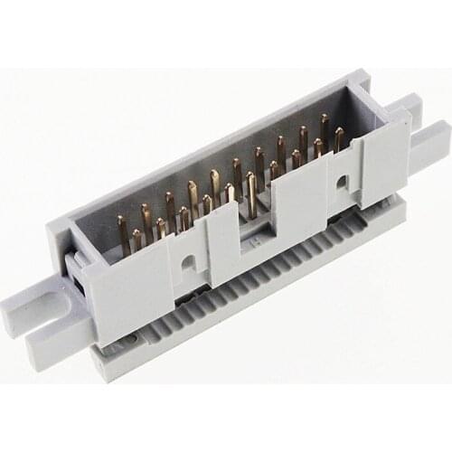 500 Pcs 0.100" 2.54mm 20 Pin IDC Type Box header Male Headers Through hole 1.27 mm 0.050" Flat cable connector with ears