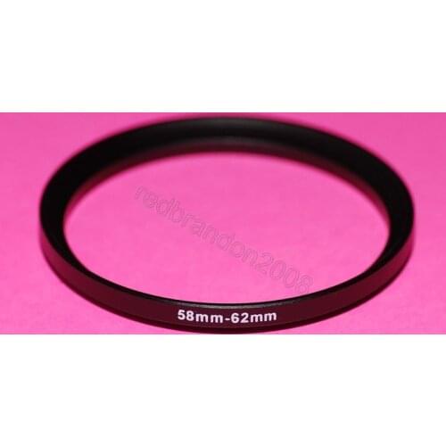 58mm to 62mm Step Up Adapter Ring Step Up Lens Filter Ring Adapter fits filter hood flash 58 62 58-62 mm 58 to 62
