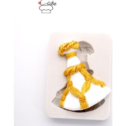 Aouke Broom Decorating Molds Cake Silicone Mold Sugarpaste Candy Chocolate Gumpaste Clay Mould J142