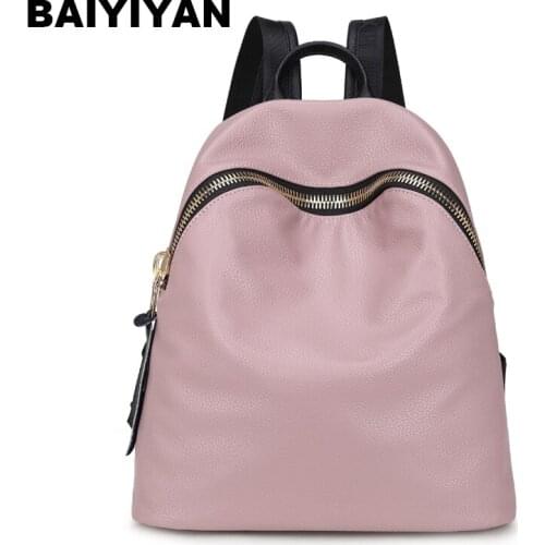 Женские кожаные рюкзаки BAIYIYAN China At AliExpress