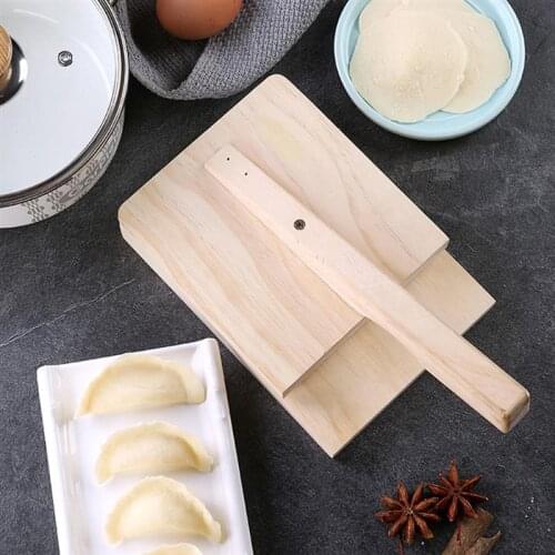 Wooden Dough Pressing Tool Dough Presser Dumpling Skin Press Tool Dumpling Wrapper Making Mold Baking Pastry Tool Kitchen Gadget