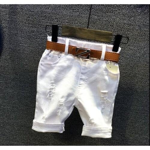 Childrens shorts trousers for boys Cotton Summer Boys Shorts Children Casual pants hole Shorts Kids Pants 2-7years