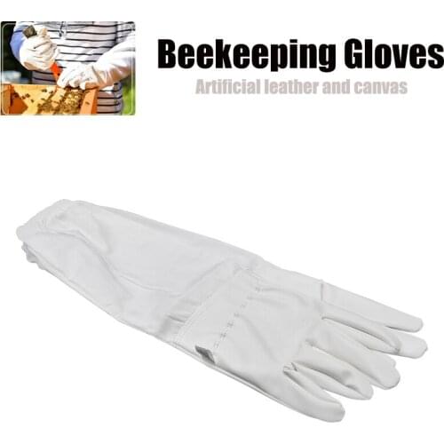 Brand Artificial Leather Protective Beekeeping Glove Bee Keeping Vented Long Sleeves Beekeeping Suitable for Equipment And Tools