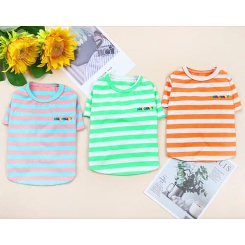 2021 Dog T-shirt Spring Summer Pet Puppy Small Dog Clothes Pajamas Yorkshire Pomeranian Poodle Bichon maltese Schnauzer Clothing