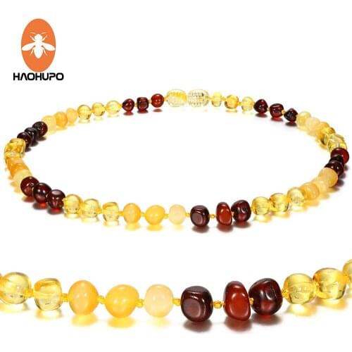 Hao Hu Po Classic Baltic Amber Supply Certificate Authenticity Teething Necklace for Baby/Adult Jewelry Gifts GIC