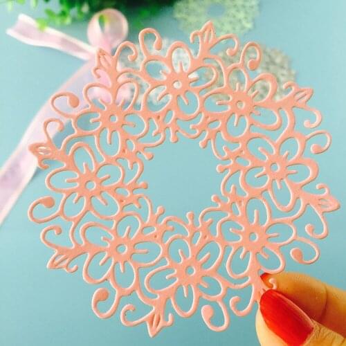 Hemere Lace Flower Ring Metal Cutting Die Craft Dies Scrapbooking New 2018 Dies Cut Stamps Embossing Stencils Paper Cards Making