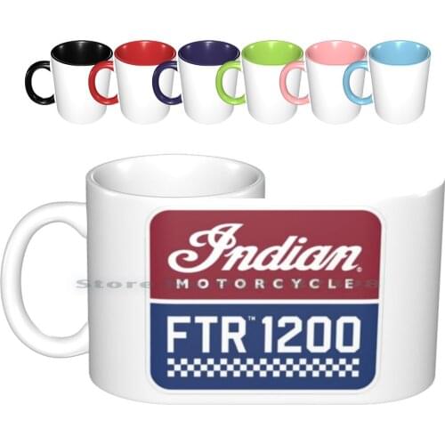 Indian Ftr 1200 Ceramic Mugs Coffee Cups Milk Tea Mug Indian Ftr 1200 Motorcycle Creative Trending Vintage Gift Bottle Cup