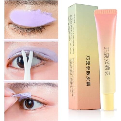 Double Eyelid Tool Overnight Mask Spread the cream over your eyelid Double eyelid styling cream adhere the patch