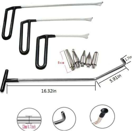 PDR TOOLS PUSH ROD HOOKS PAINTLESS DENT REPAIR DENT PULLER CAR REMOVAL TOOLS TAP DOWN HAND TOOLS SET