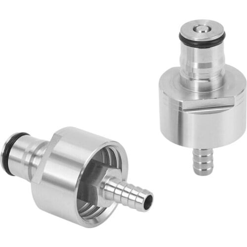 2Pcs/Lot 304 Stainless Steel Carbonation Cap 5/16 Inch Barb, Ball Lock Type, Fit Soft Drink PET Bottles, Homebrew Kegging