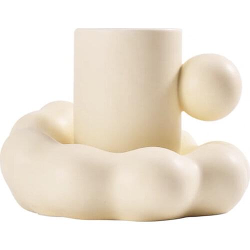 Creative Mug Cloud Coffee Cup Saucer Pink Fat Ceramic Mugs Water Milk Cups Original Breakfast Cups Porcelain Girl Friends Gift