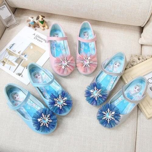 Disney girls sandals summer new childrens princess shoes soft bottom cute soft sandals frozen elsa shoes kids