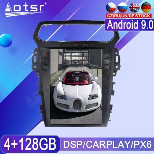 128G For Ford Explorer Android Radio tape recorder 2011-2019 Car Multimedia Player Stereo PX6 head unit Tesla Navi GPS Autoradio