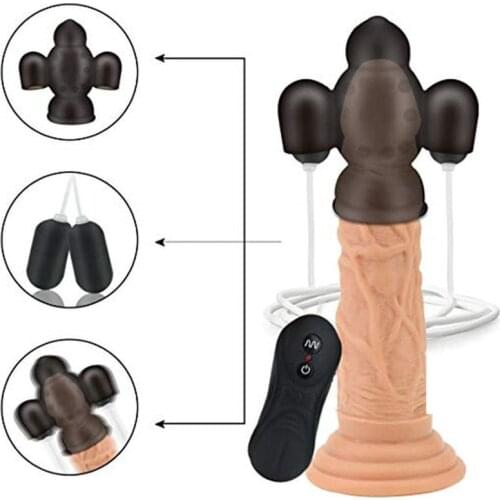 16 frequency vibration Male penis enlargement pump penis extender and viberator mens electric penis pump sex toy penis sleeve
