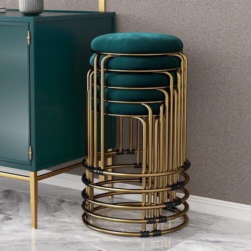 Nordic Stool Household Stool Low Stool Economical Round Stool Modern Simple Light Luxury Dining Table Bench