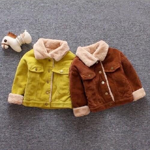 Autumn Winter Kids Warm Fleece Outerwear Coats Boy Girl Fleece Tops clothes Infant Boy Girl Child Tops Wool Jackets Child Coats