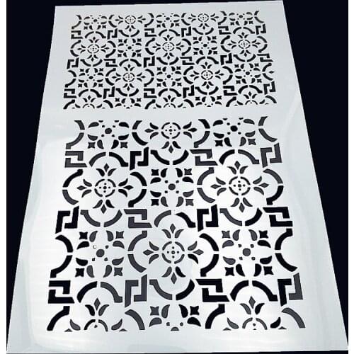 Flower array plastic mold shield DIY cake scrapbook stencils hollow Embellishments printing lace ruler Valentines Day