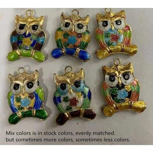 10pcs Cloisonne Enamel Mixed Color Animal Charm Pendant Earrings Necklace Bracelet Keychain DIY Jewelry Making Supplies Wholesal
