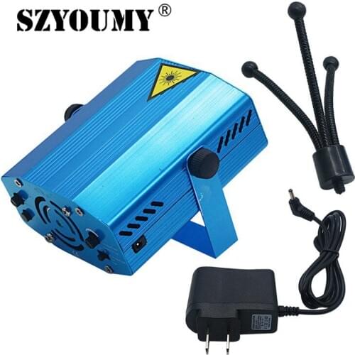 SZYOUMY DJ Lamp LED Laser Pointer Disco Light Stage Party Lighting Shower Decorations for home Christmas Laser Projector