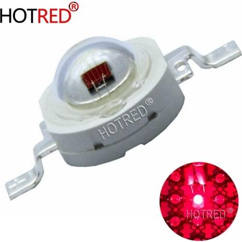 100pcs High Power LED Chip 3W Grow LED 660nm Deep Red SMD Diode COB DIY Grow Light For Plant Fruit Growth